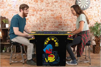 Arcade1Up PAC-Man Head-to-Head Arcade Table with 12 Games, Multiplayer Control Panel, & 17-Inch Color LCD Screen, Black Series Edition