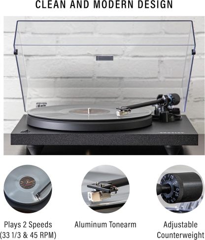 Crosley C6B-WH Belt-Drive Bluetooth Turntable Record Player with Adjustable Tone Arm, White