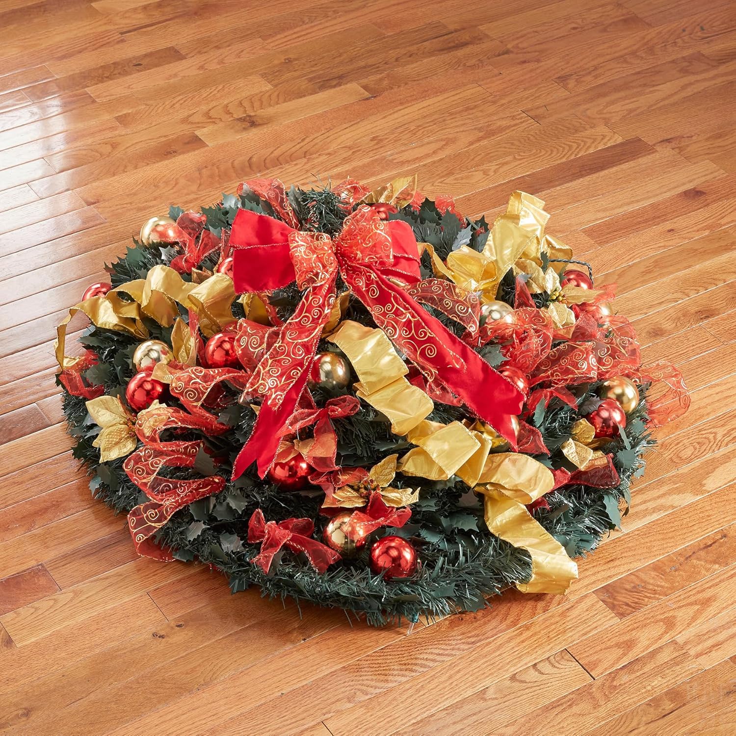 BrylaneHome Fully Decorated Pre-Lit 6 Foot Pop-Up Christmas Tree - Plaid