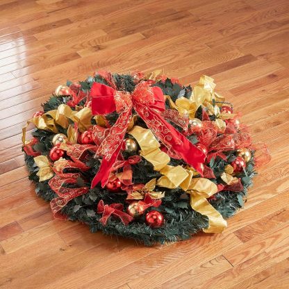 BrylaneHome Fully Decorated Pre-Lit 6 Foot Pop-Up Christmas Tree - Plaid