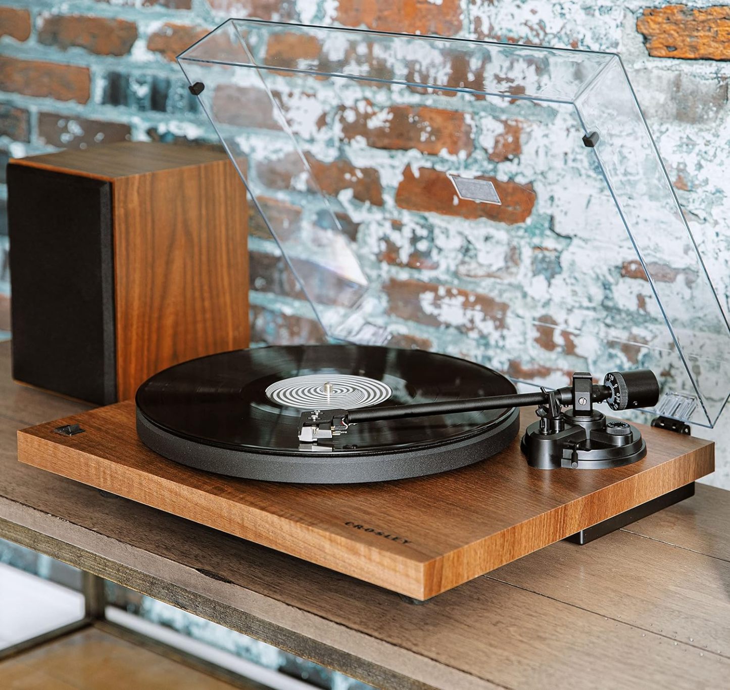 Crosley C6B-WH Belt-Drive Bluetooth Turntable Record Player with Adjustable Tone Arm, White
