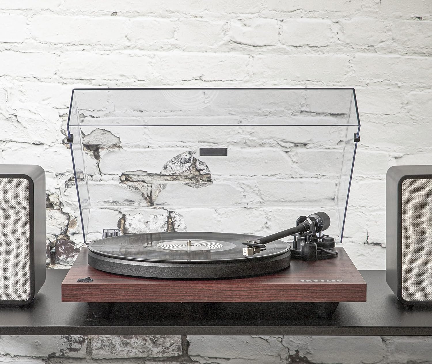 Crosley C6B-WH Belt-Drive Bluetooth Turntable Record Player with Adjustable Tone Arm, White