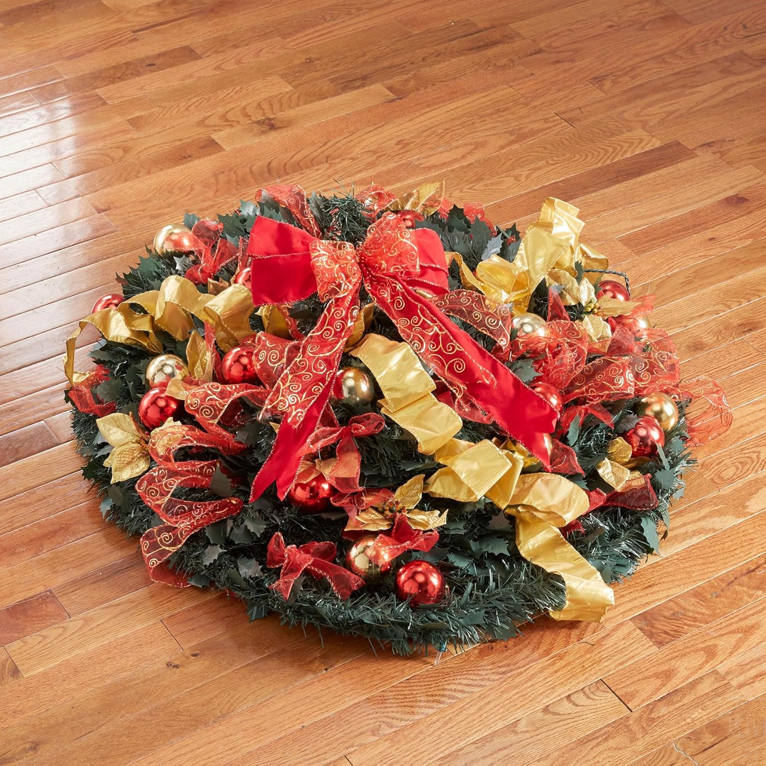 BrylaneHome Fully Decorated Pre-Lit 6 Foot Pop-Up Christmas Tree - Plaid