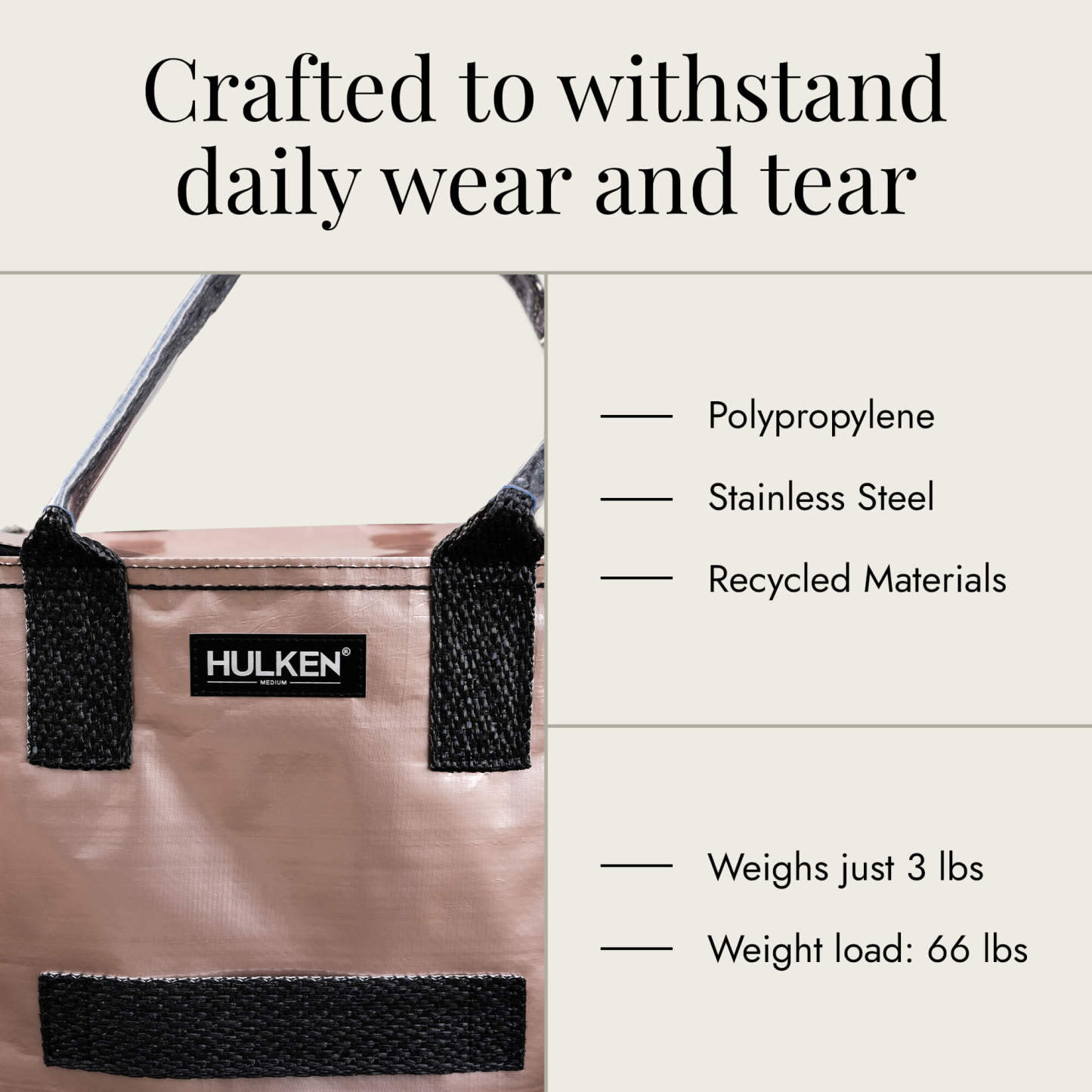 Hulkthten Foldable Rolling Tote Bag with Zip Top Closure
