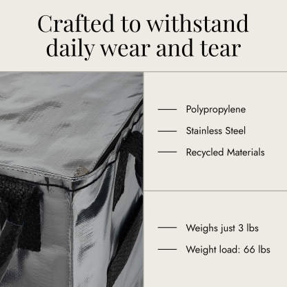 Hulkthten Foldable Rolling Tote Bag with Zip Top Closure