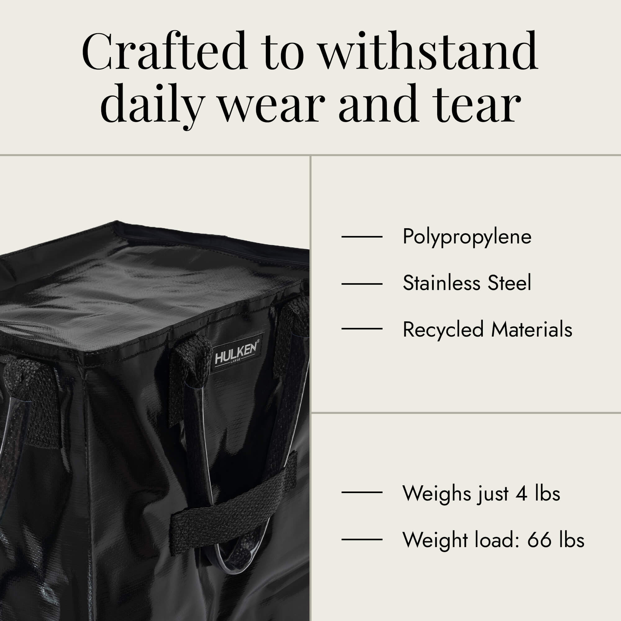 Hulkthten Foldable Rolling Tote Bag with Zip Top Closure