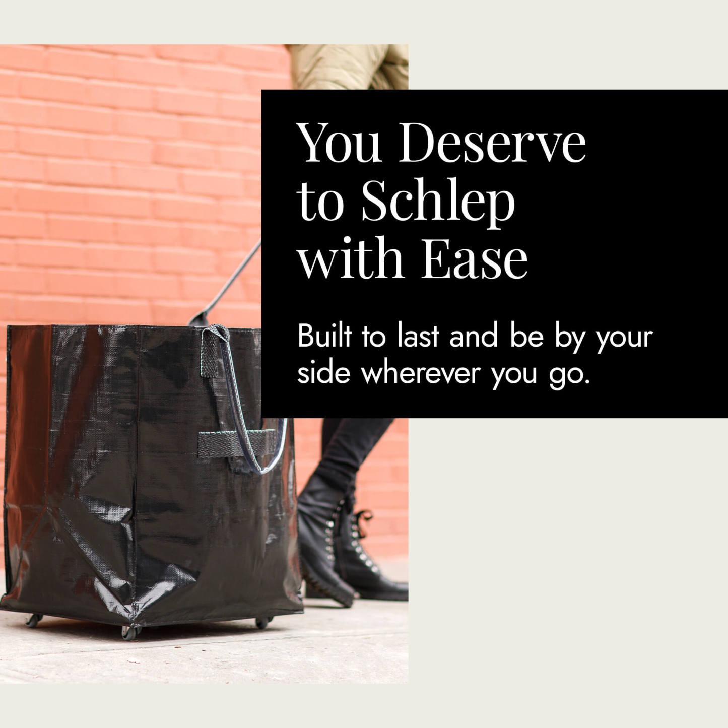 Hulkthten Foldable Rolling Tote Bag with Zip Top Closure