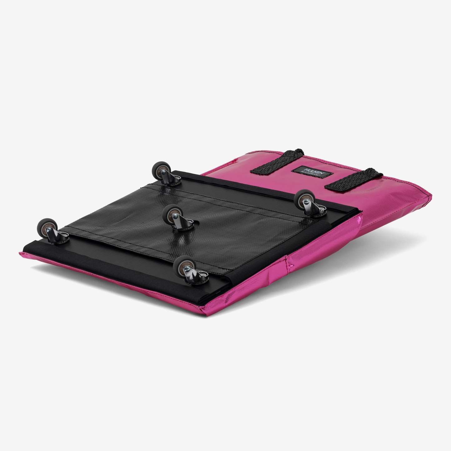 Hulkthten Foldable Rolling Tote Bag with Zip Top Closure