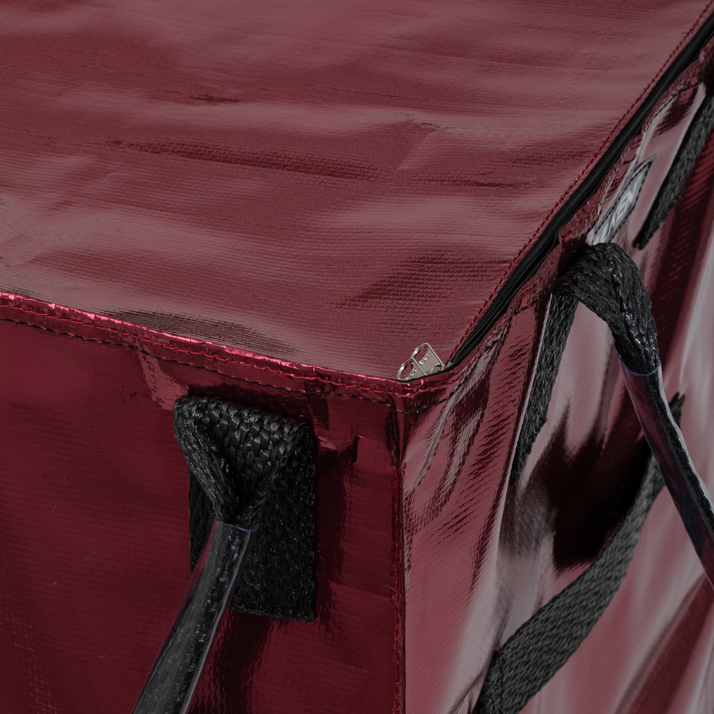 Hulkthten Foldable Rolling Tote Bag with Zip Top Closure