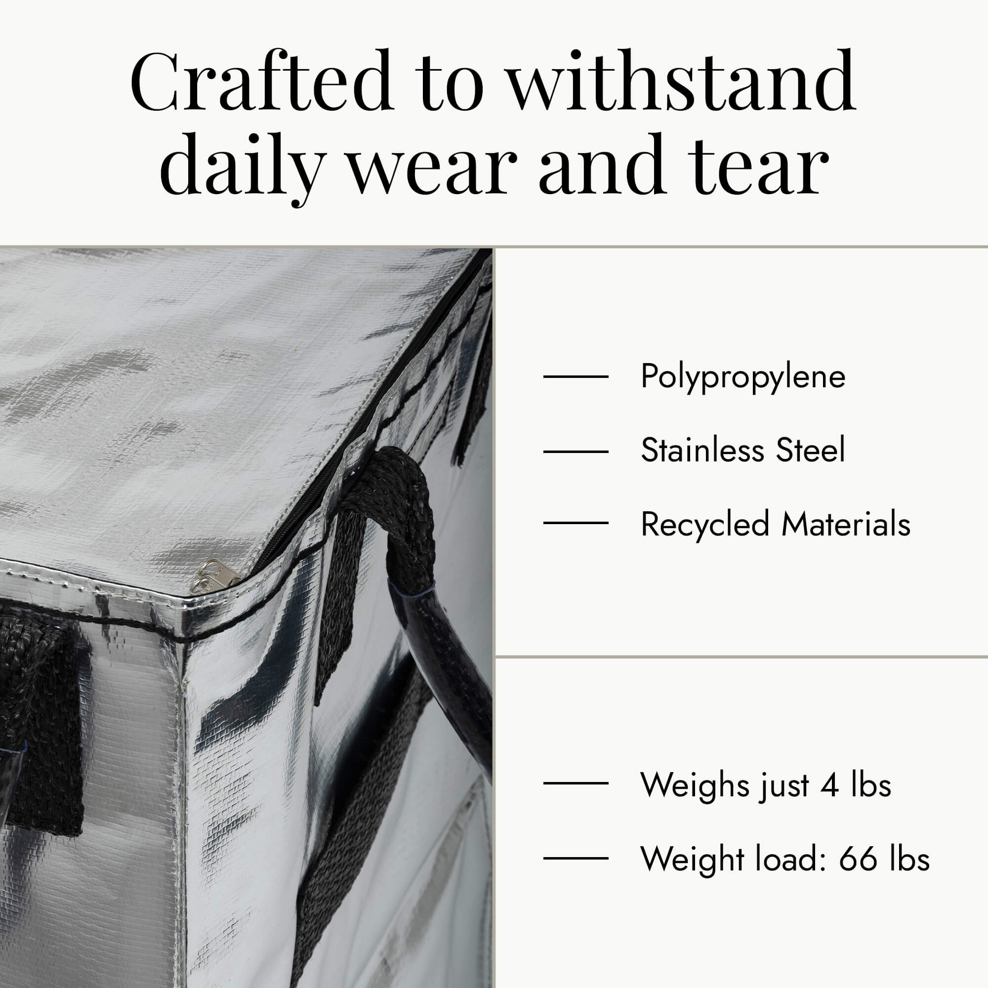 Hulkthten Foldable Rolling Tote Bag with Zip Top Closure
