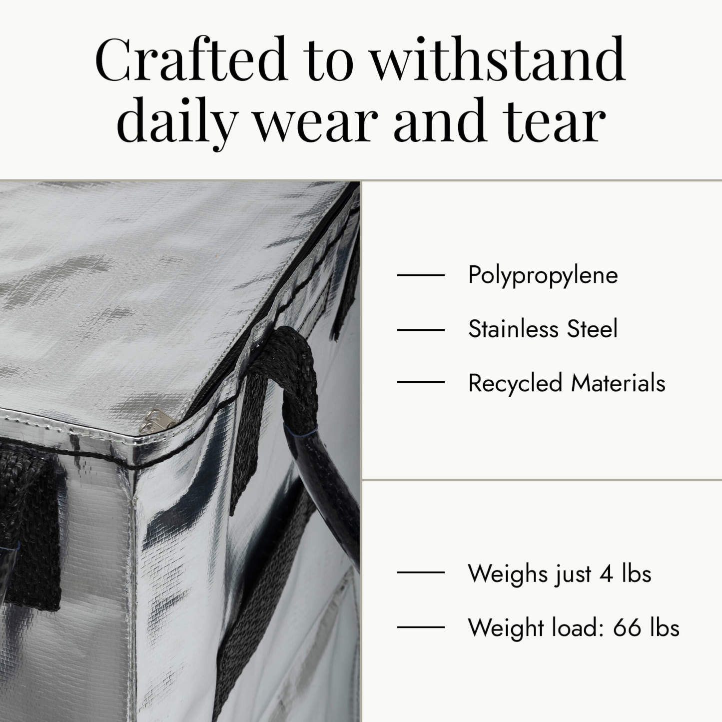 Hulkthten Foldable Rolling Tote Bag with Zip Top Closure