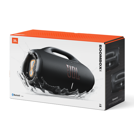 JBthtL Boombox 4 - Most Powerful Portable Waterproof Speaker with Massive Pro Sound, Up to 34 Hours of Playtime, & Multi-Speaker Connection by Auracast™