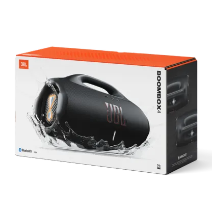 JBthtL Boombox 4 - Most Powerful Portable Waterproof Speaker with Massive Pro Sound, Up to 34 Hours of Playtime, & Multi-Speaker Connection by Auracast™