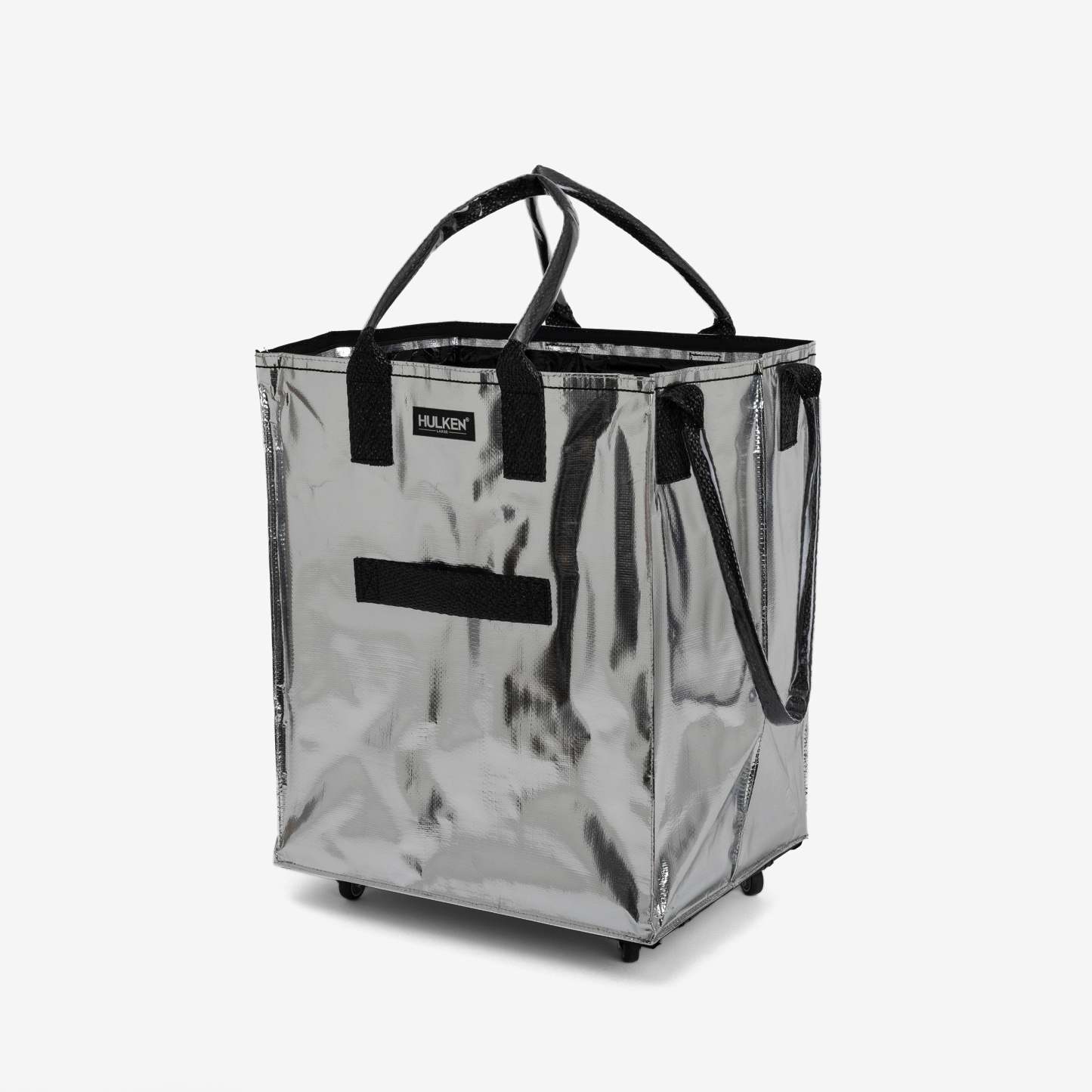 Hulkthten Foldable Rolling Tote Bag with Zip Top Closure
