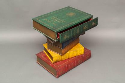 English Side Table in the Shape of Stacked Books