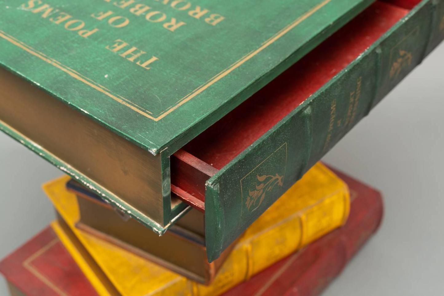 English Side Table in the Shape of Stacked Books