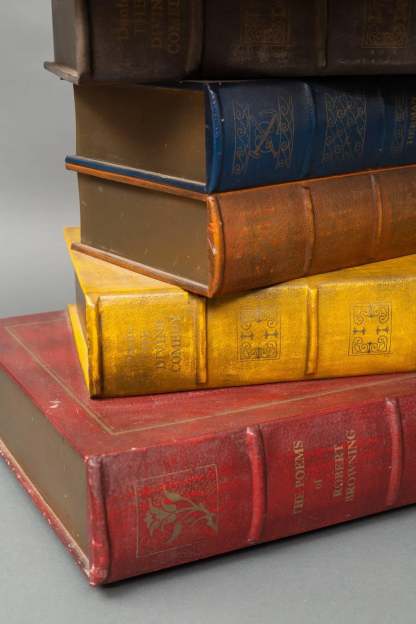English Side Table in the Shape of Stacked Books