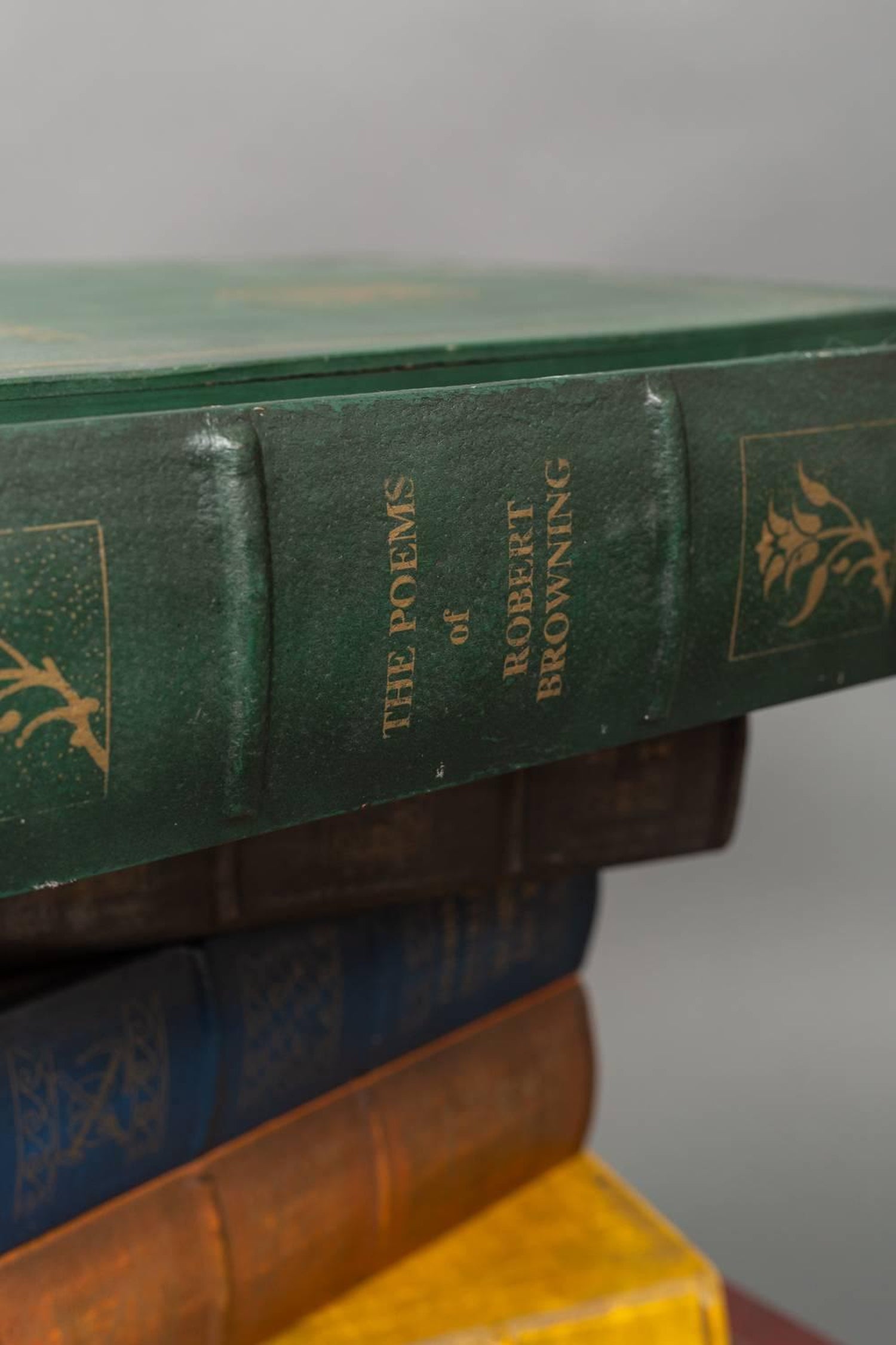 English Side Table in the Shape of Stacked Books
