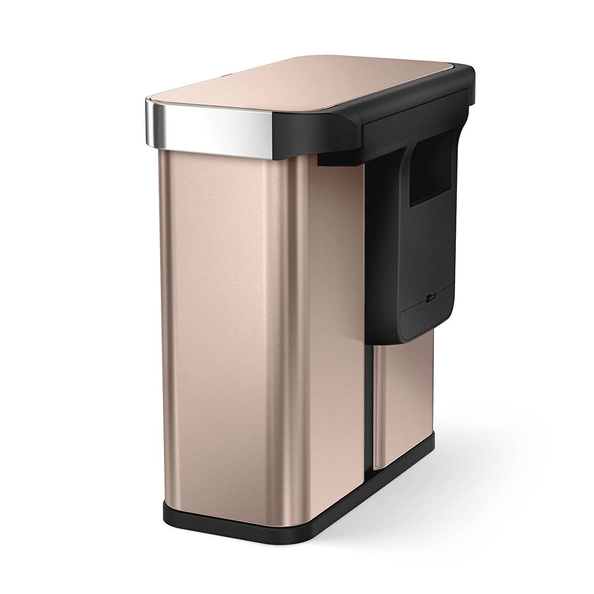 Simpleththuman 58 litre dual compartment rectangular sensor bin with voice and motion control
