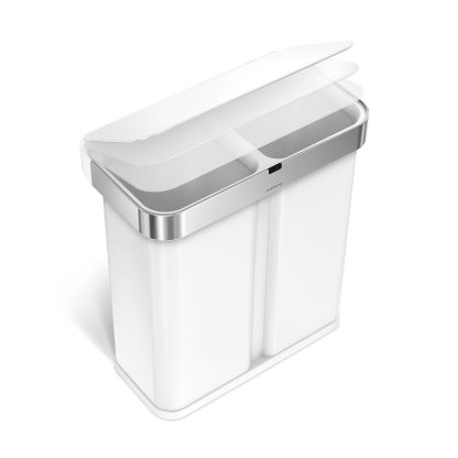 Simpleththuman 58 litre dual compartment rectangular sensor bin with voice and motion control