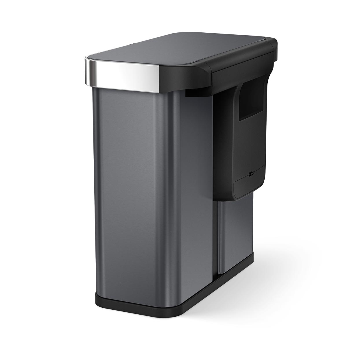 Simpleththuman 58 litre dual compartment rectangular sensor bin with voice and motion control