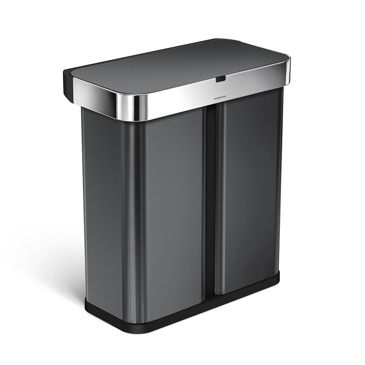 Simpleththuman 58 litre dual compartment rectangular sensor bin with voice and motion control