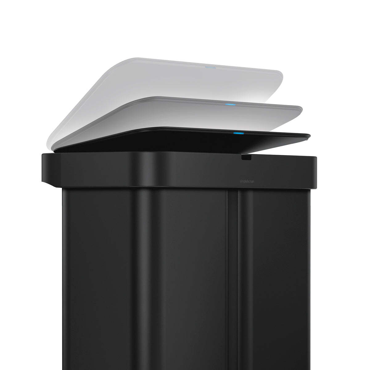 Simpleththuman 58 litre dual compartment rectangular sensor bin with voice and motion control