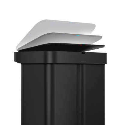 Simpleththuman 58 litre dual compartment rectangular sensor bin with voice and motion control