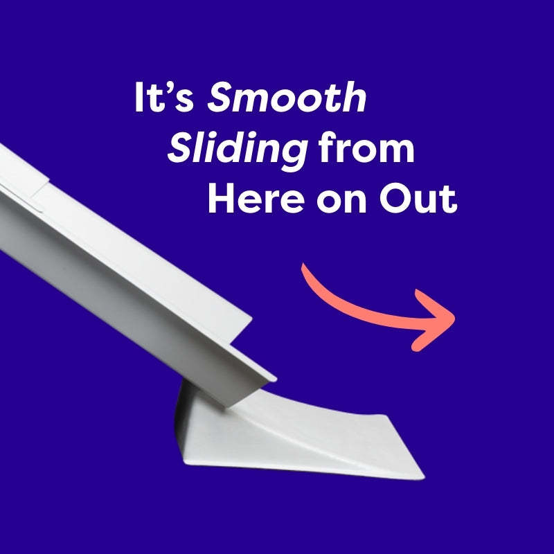 Stairslide Original Stair Mounted Kids Indoor Home Staircase Slide Playset with Self Anchoring Non Slip Grips for 9 to 12 Stairs, Cream