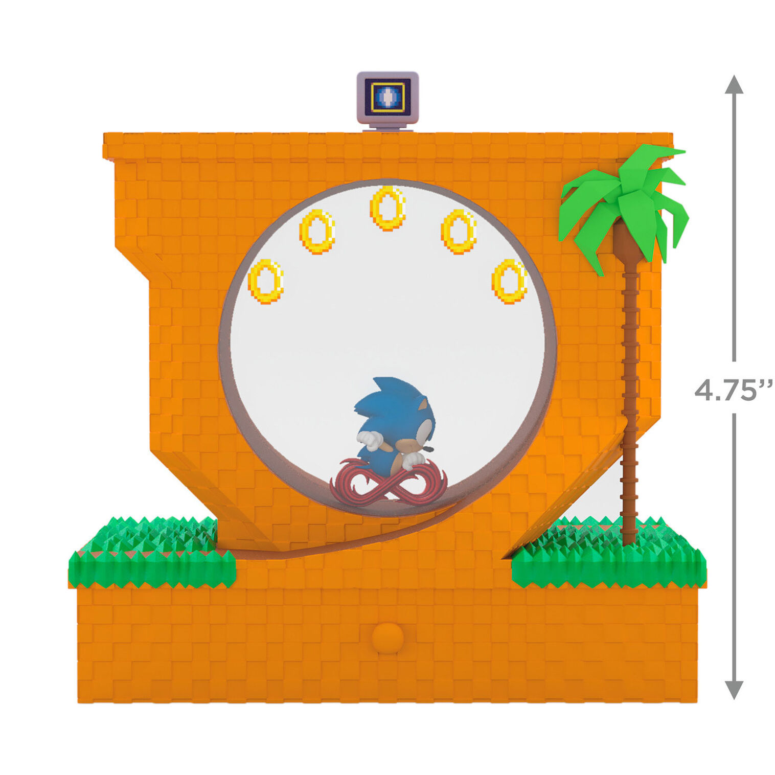 Sothtnic the Hedgthtehog™ Sothtnic Collecting Rinthtgs Ornathtment With Light, Southtnd and Mthtotion