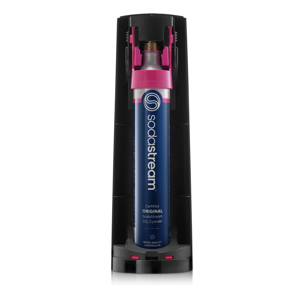 SodaStream FIZZI Sparkling Water Maker, 60L CO2 cylinder and 1L plastic bottle included, Black, Soda Maker