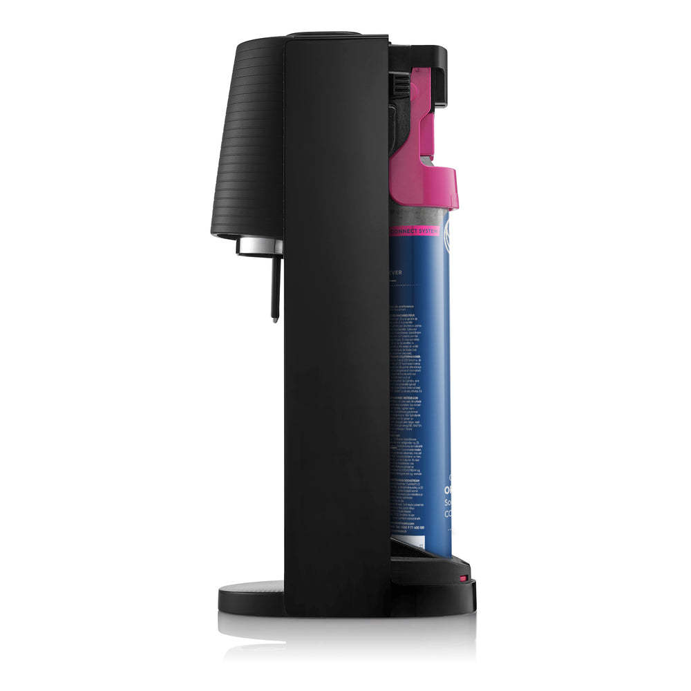 SodaStream FIZZI Sparkling Water Maker, 60L CO2 cylinder and 1L plastic bottle included, Black, Soda Maker
