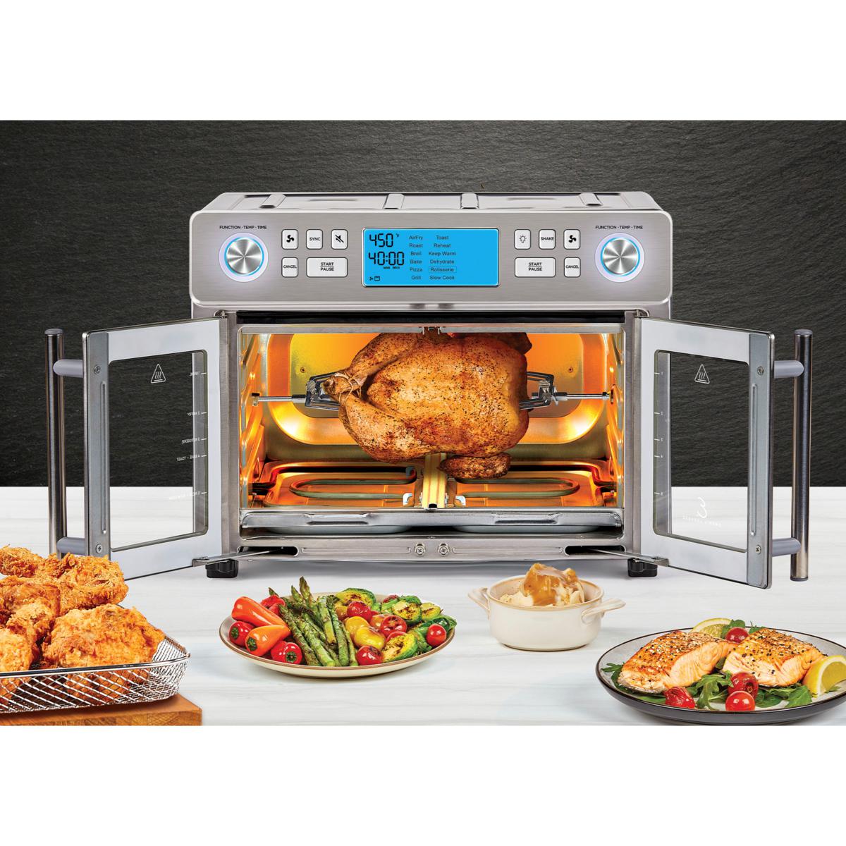 Emthteril Lagthtasse 25-Quart Dual Zone Air-Frthtyer Oven with Accessories