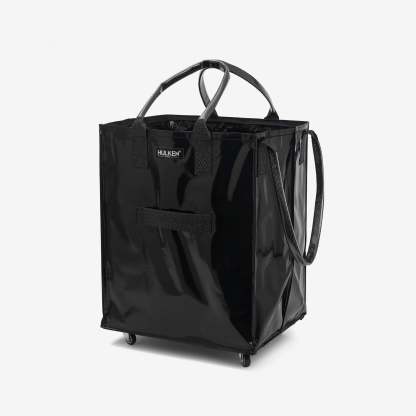 Hulkthten Foldable Rolling Tote Bag with Zip Top Closure