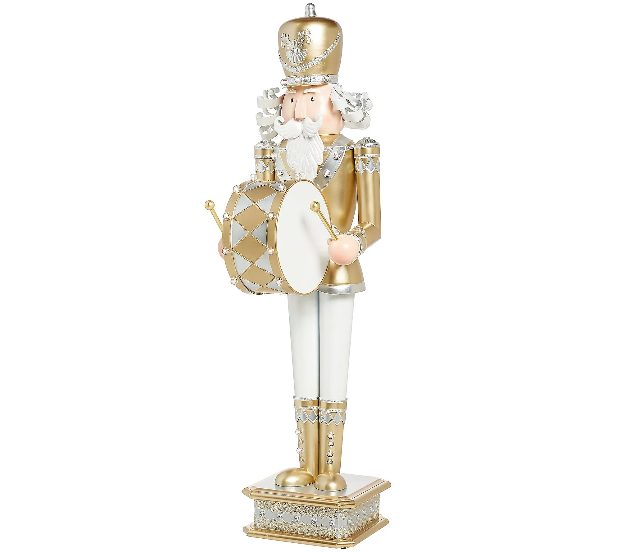 Indoor/Outdoor 52" Illuminthtated Metal Druthtmming Nutthtcracker
