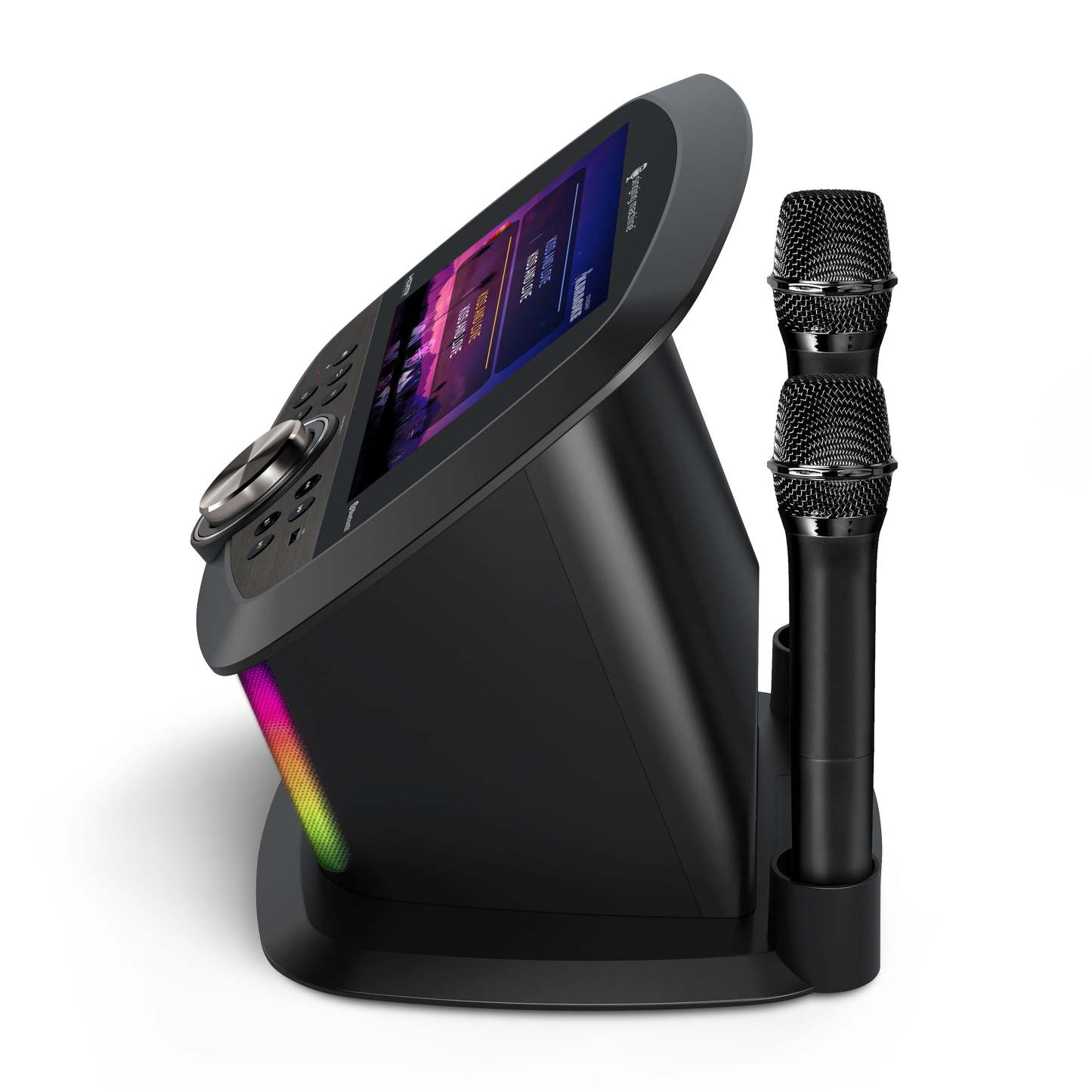 Singthting Machthtine Bluetooth Professional Karaoke Huthtb with 2 Wireless Mics, 10” Touch Screen & Streaming Apps