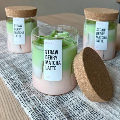 Limited Time Summer Sale - Iced Latte Coffee Scented Handmade Candle Ice Cube Design