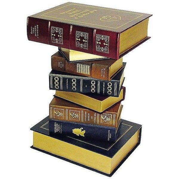 English Side Table in the Shape of Stacked Books