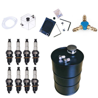Starter Kit With Water-Cooling Radiator Tank Kits for Cison V8 Engine Model Kits