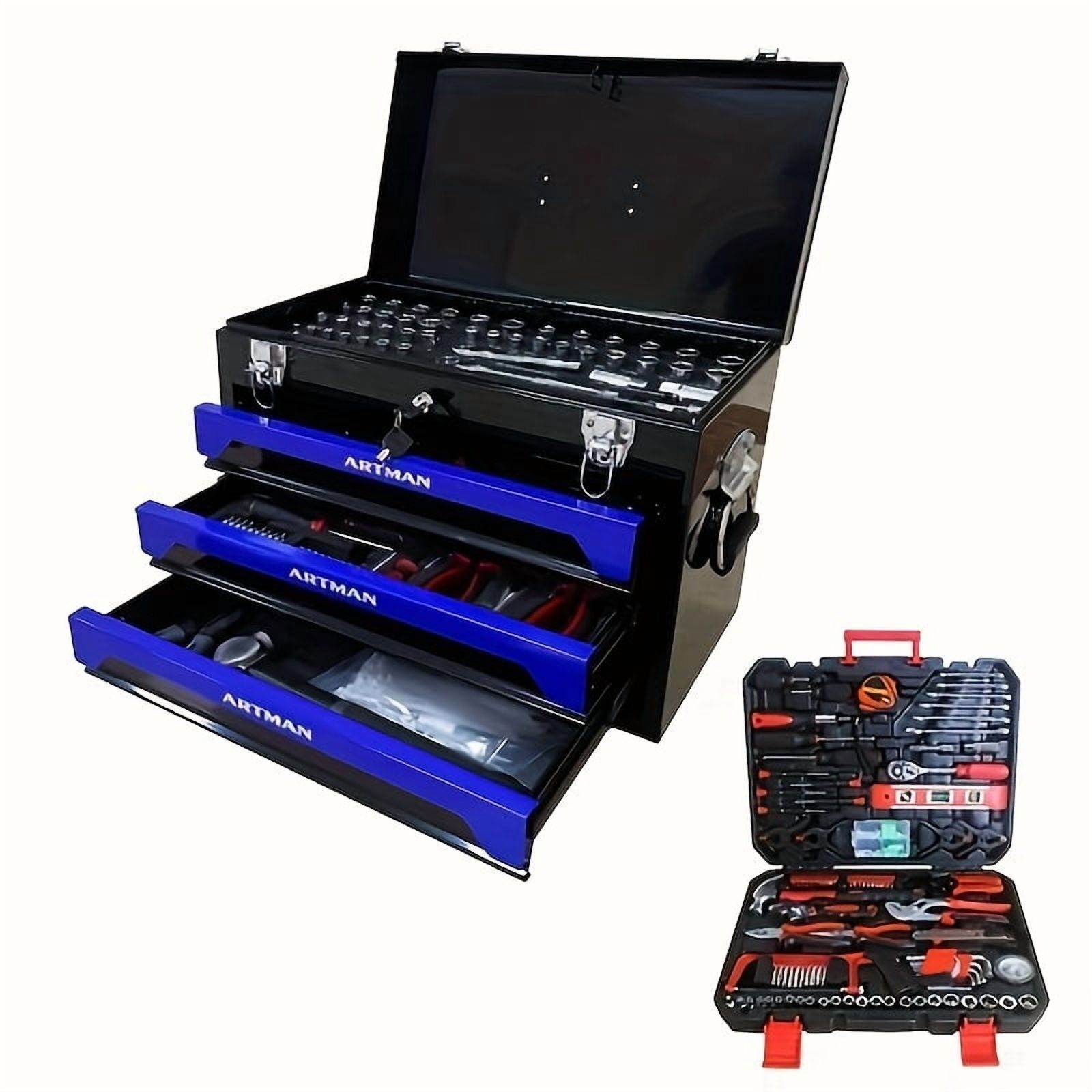 439/239pcs Mechanics Tool Set - Household Auto Repair Tool Kit | Portable Storage Tool Box for Home Maintenance & Automotive Fixes