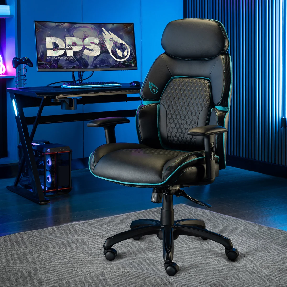 DthtPS Centurion Gaming Chair with Adjustable Headrest