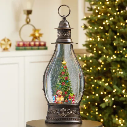 Free Gift - Jumbo Holiday Glitter Lantern with LED Light, Set of 3
