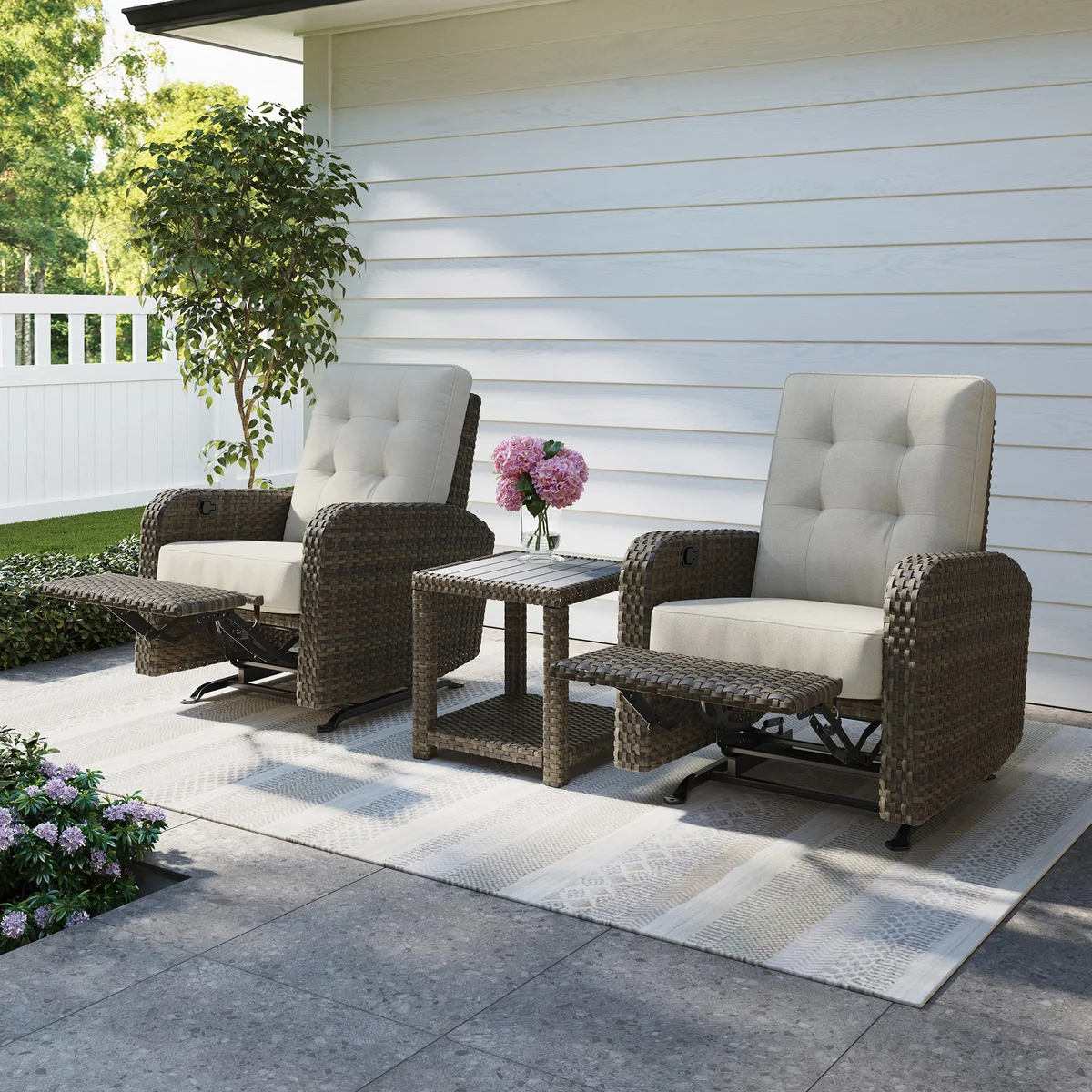 Thomathtsville Barela 3-Piece Glider Recliner Set