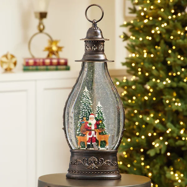 Free Gift - Jumbo Holiday Glitter Lantern with LED Light, Set of 3