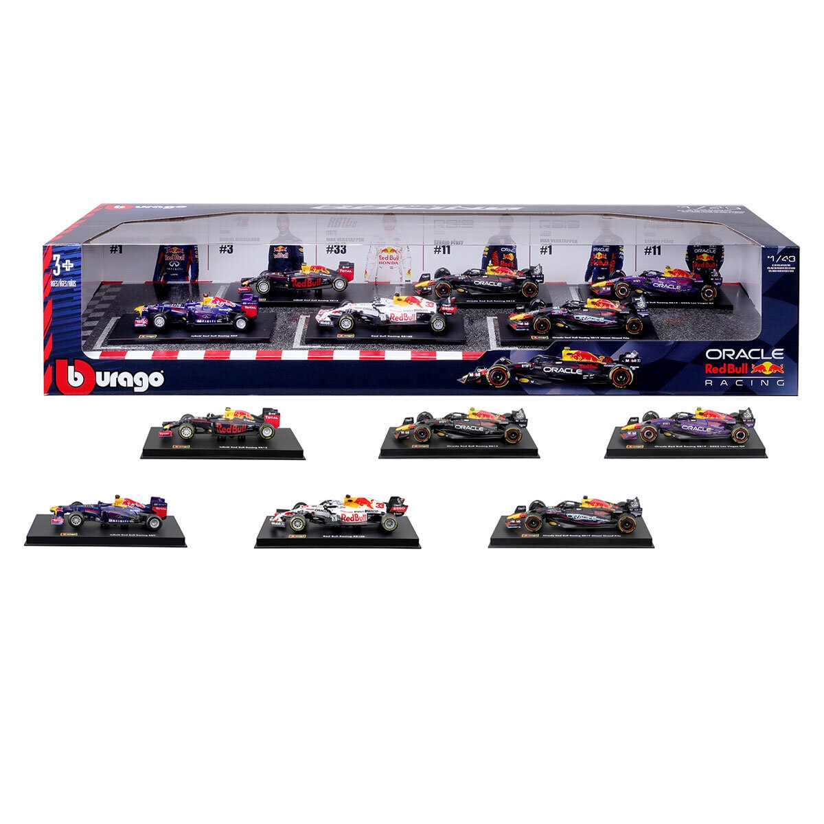 Burathtgo 1:43 Scale Highly Detailed Formula One Cars (6 Pack) 