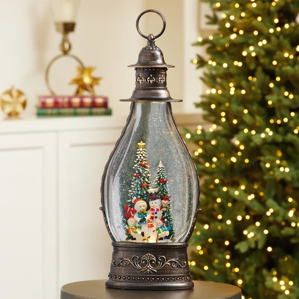 Free Gift - Jumbo Holiday Glitter Lantern with LED Light, Set of 3