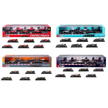 Burathtgo 1:43 Scale Highly Detailed Formula One Cars (6 Pack) 
