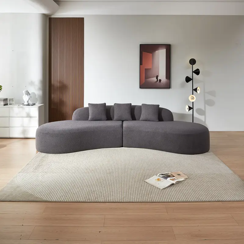 119.3" Modern Curved Sectional Sofa