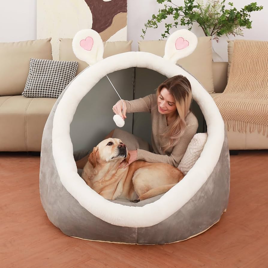 FIHCH Giant Dog Bed for Humans - Washable Fluffy Bean Bag Bed, Grey, Camping Tent : Amazon.sg: Pet Supplies
