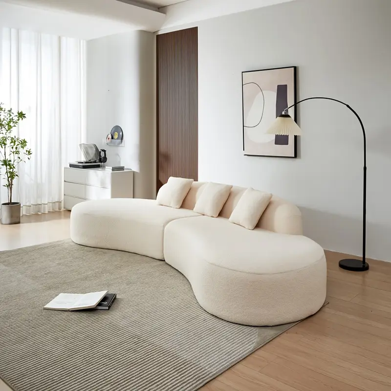 119.3" Modern Curved Sectional Sofa